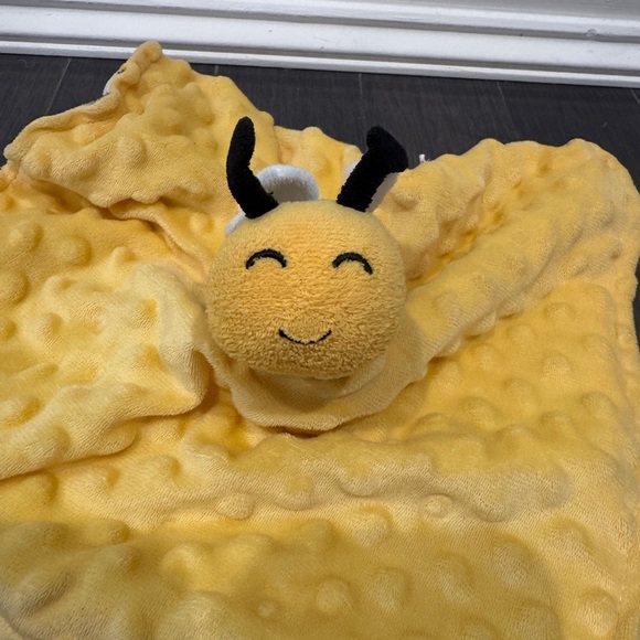 Infant Baby Toddler Bumble Bee Yellow Bee Baby Blanket Lovey - Picture 2 of 4
